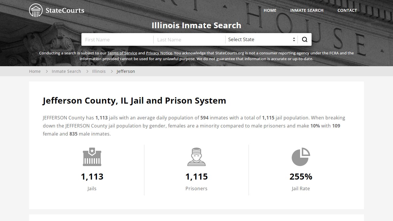 Jefferson County, IL Inmate Search - StateCourts