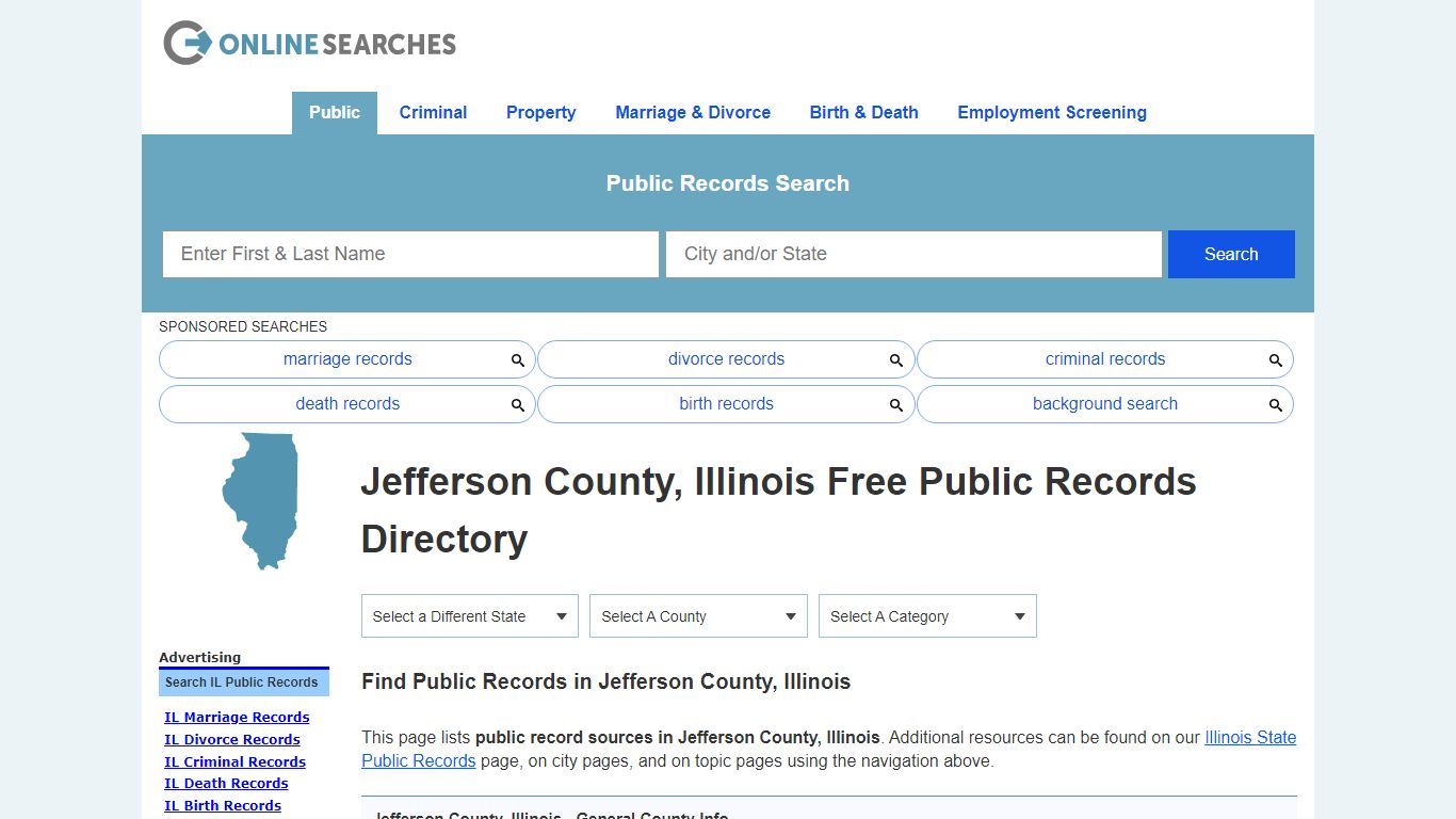 Jefferson County, Illinois Public Records Directory